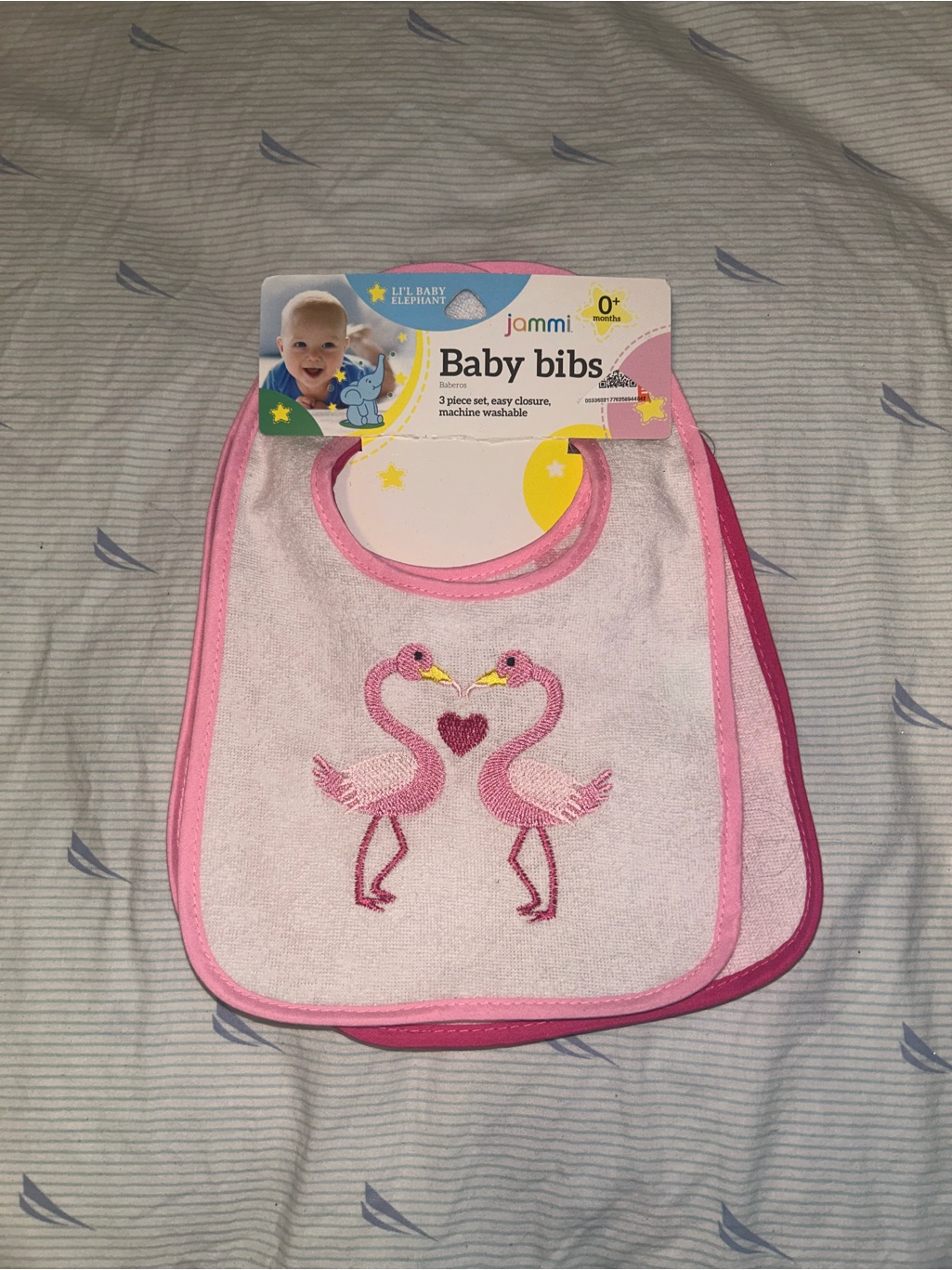 Baby Bibs - Pink Flamingo Design (3-Pack)